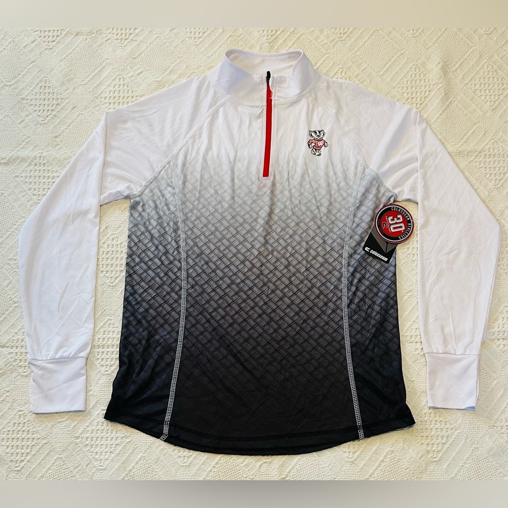 Wisconsin Badgers quarter zip pullover Colosseum 30th Anniversary